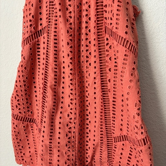 Amuse Society Boho Eyelet Woven Tina Romper in Desert Rose - Picture 6 of 15